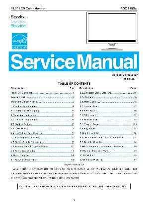 Сервисная инструкция AOC 819SW ― Manual-Shop.ru