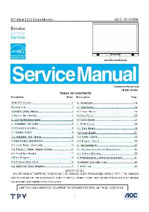 Сервисная инструкция AOC 912VWA ― Manual-Shop.ru
