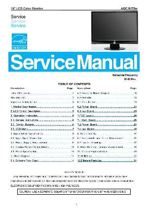 Сервисная инструкция AOC 917SW ― Manual-Shop.ru