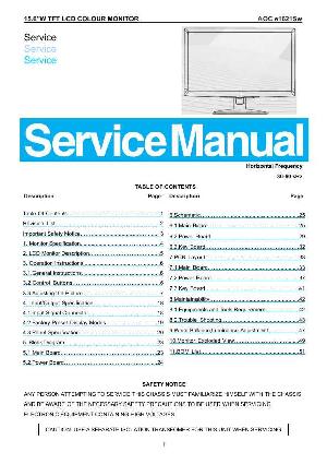 Сервисная инструкция AOC E1621SW ― Manual-Shop.ru