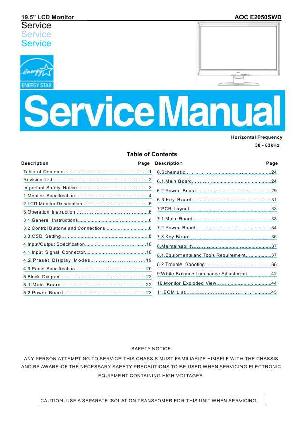 Сервисная инструкция AOC E2050SWD ― Manual-Shop.ru