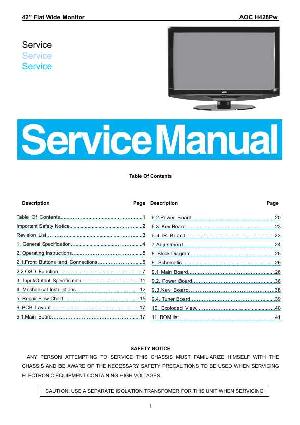 Сервисная инструкция AOC H428PW ― Manual-Shop.ru