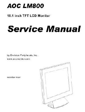 Сервисная инструкция AOC LM800 ― Manual-Shop.ru