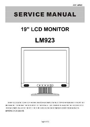 Сервисная инструкция AOC LM923 ― Manual-Shop.ru