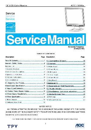 Сервисная инструкция AOC LM960S ― Manual-Shop.ru