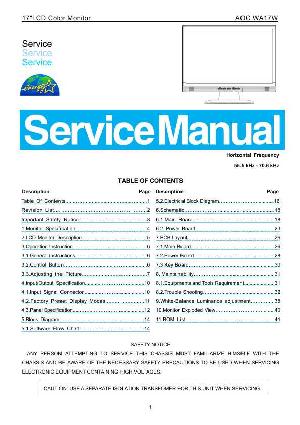 Сервисная инструкция AOC WA17W ― Manual-Shop.ru