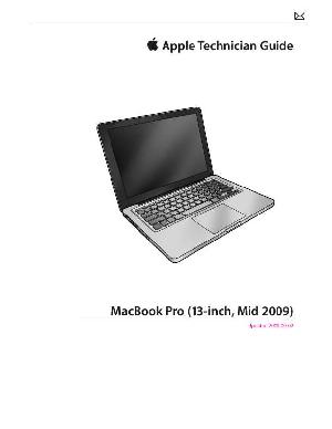 Сервисная инструкция Apple MacBook Pro 13 mid '09 ― Manual-Shop.ru