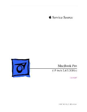 Service manual Apple MacBook Pro 15 2.4GHZ 2.2GHZ OLD ― Manual-Shop.ru