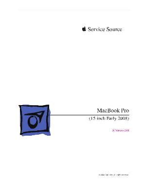 Сервисная инструкция Apple MacBook Pro 15 early '08 ― Manual-Shop.ru
