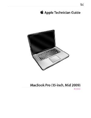 Сервисная инструкция Apple MacBook Pro 15 mid '09 ― Manual-Shop.ru