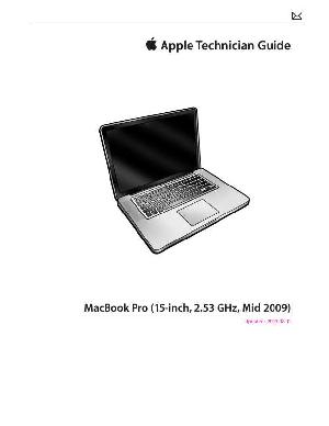 Сервисная инструкция Apple MacBook Pro 15 mid '09 2.53GHZ ― Manual-Shop.ru