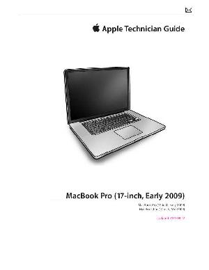 Сервисная инструкция Apple MacBook Pro 17 early '09 ― Manual-Shop.ru