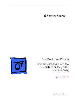 Сервисная инструкция Apple MacBook Pro 17 late '07 ― Manual-Shop.ru