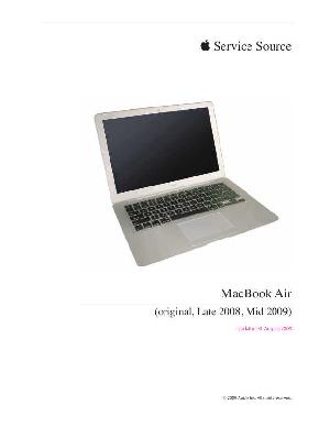 Сервисная инструкция Apple MacBook AIR late '08 mid '09 ― Manual-Shop.ru