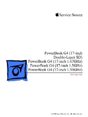 Сервисная инструкция Apple PowerBook G4 17 DL 1.67GHZ 1.5GHZ 1.33GHZ ― Manual-Shop.ru