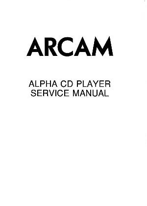 Сервисная инструкция Arcam ALPHA-CD-PLAYER ― Manual-Shop.ru