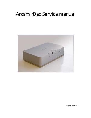 Сервисная инструкция Arcam RDAC ― Manual-Shop.ru