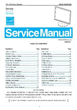 Service manual ASUS VB191T S ― Manual-Shop.ru