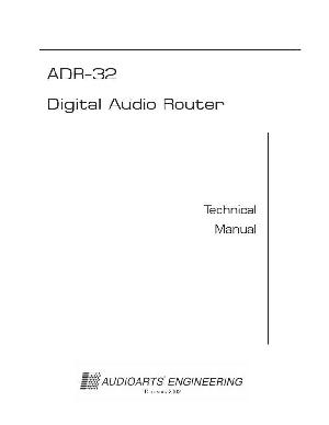 Сервисная инструкция Audioarts ADR-32 ― Manual-Shop.ru