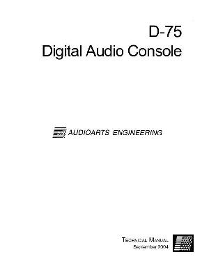 Сервисная инструкция Audioarts D-75 ― Manual-Shop.ru
