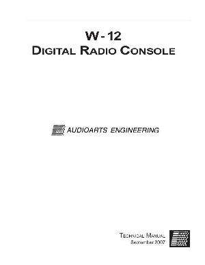 Сервисная инструкция Audioarts W-12 ― Manual-Shop.ru