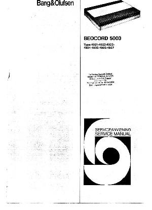 Сервисная инструкция Bang&Olufsen BEOCORD 5000 ― Manual-Shop.ru