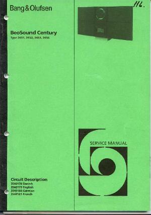 Service manual Bang&Olufsen BEOSOUND CENTURY ― Manual-Shop.ru