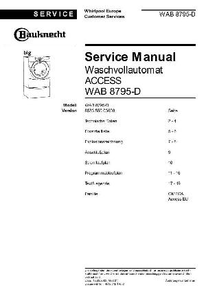 Service manual Bauknecht WAB-8795-D ― Manual-Shop.ru