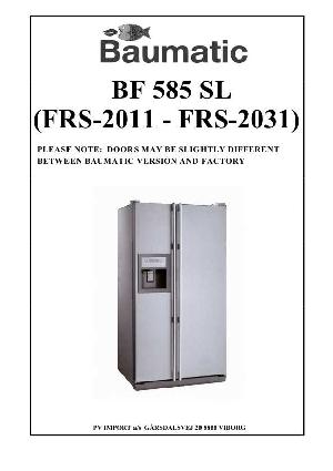 Сервисная инструкция Baumatic BF-585SL ― Manual-Shop.ru