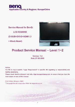 Service manual BENQ E2400HD ― Manual-Shop.ru