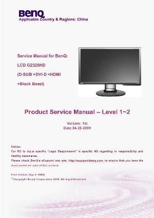 Сервисная инструкция BENQ G2320HD ― Manual-Shop.ru