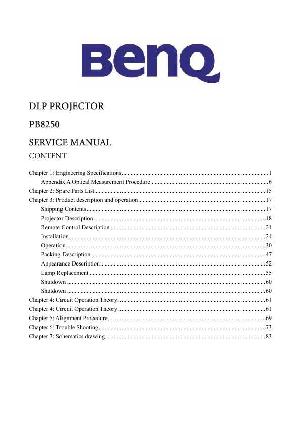 Сервисная инструкция BENQ PB8250 ― Manual-Shop.ru