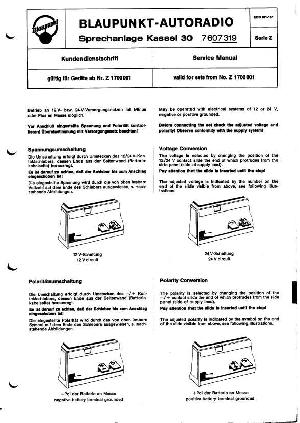 Сервисная инструкция Blaupunkt KASSEL 30 ― Manual-Shop.ru