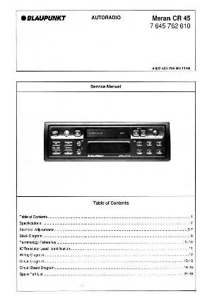 Сервисная инструкция Blaupunkt MERAN CR45 ― Manual-Shop.ru