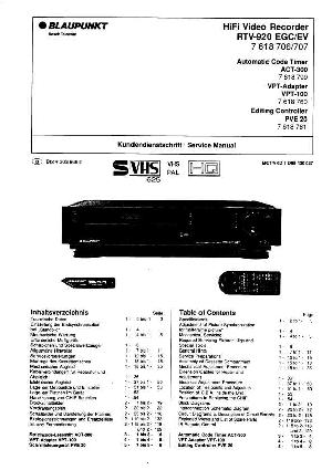 Service manual Blaupunkt RTV-920 ― Manual-Shop.ru
