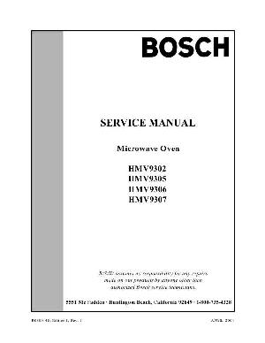 Сервисная инструкция Bosch HMV-9302, HMV-9305, HMV-9306, HMV-9307 ― Manual-Shop.ru