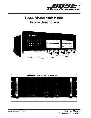 Сервисная инструкция Bose 1800, 1801 ― Manual-Shop.ru