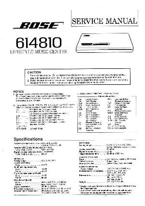 Сервисная инструкция Bose 614810 ― Manual-Shop.ru