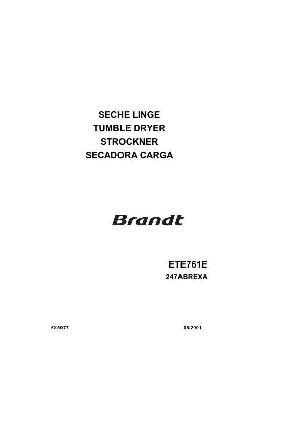 Сервисная инструкция Brandt ETE-761E ― Manual-Shop.ru