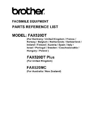 Сервисная инструкция Brother Fax 520 Каталог запчастей для устройства ― Manual-Shop.ru