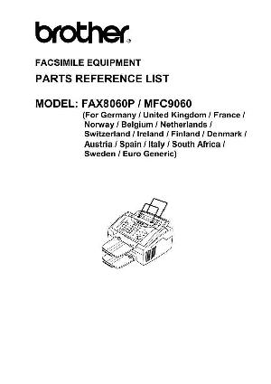 Сервисная инструкция Brother Fax 8060p, MFC-9060 Каталог запчастей для устройства ― Manual-Shop.ru