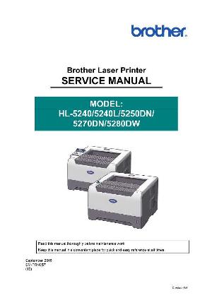 Сервисная инструкция Brother HL-5240, HL-5240L, HL-5250DN, HL-5270DN, HL-5280DW ― Manual-Shop.ru