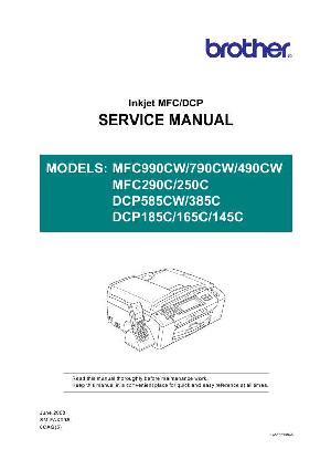 Service manual Brother MFC-250, MFC-290, MFC-490, MFC-790, MFC-990 ― Manual-Shop.ru