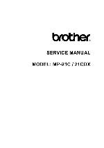 Service manual Brother MP-21C, MP-21CDX
