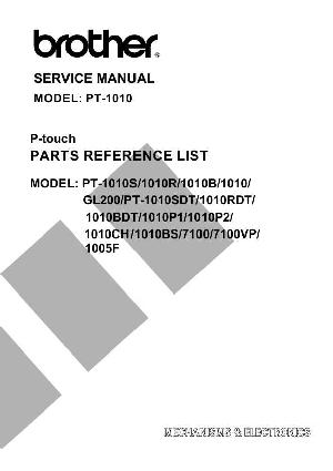 Service manual Brother PT-1010 ― Manual-Shop.ru