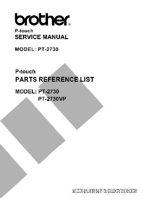 Service manual Brother PT-2730 ― Manual-Shop.ru