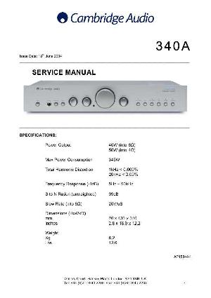 Сервисная инструкция Cambridge Audio AZUR-340A ― Manual-Shop.ru