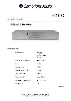 Сервисная инструкция Cambridge Audio AZUR-640C v1 ― Manual-Shop.ru