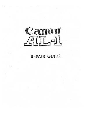 Сервисная инструкция Canon AL-1 ― Manual-Shop.ru