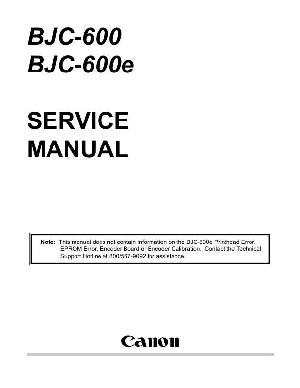 Сервисная инструкция Canon BJC-600 ― Manual-Shop.ru